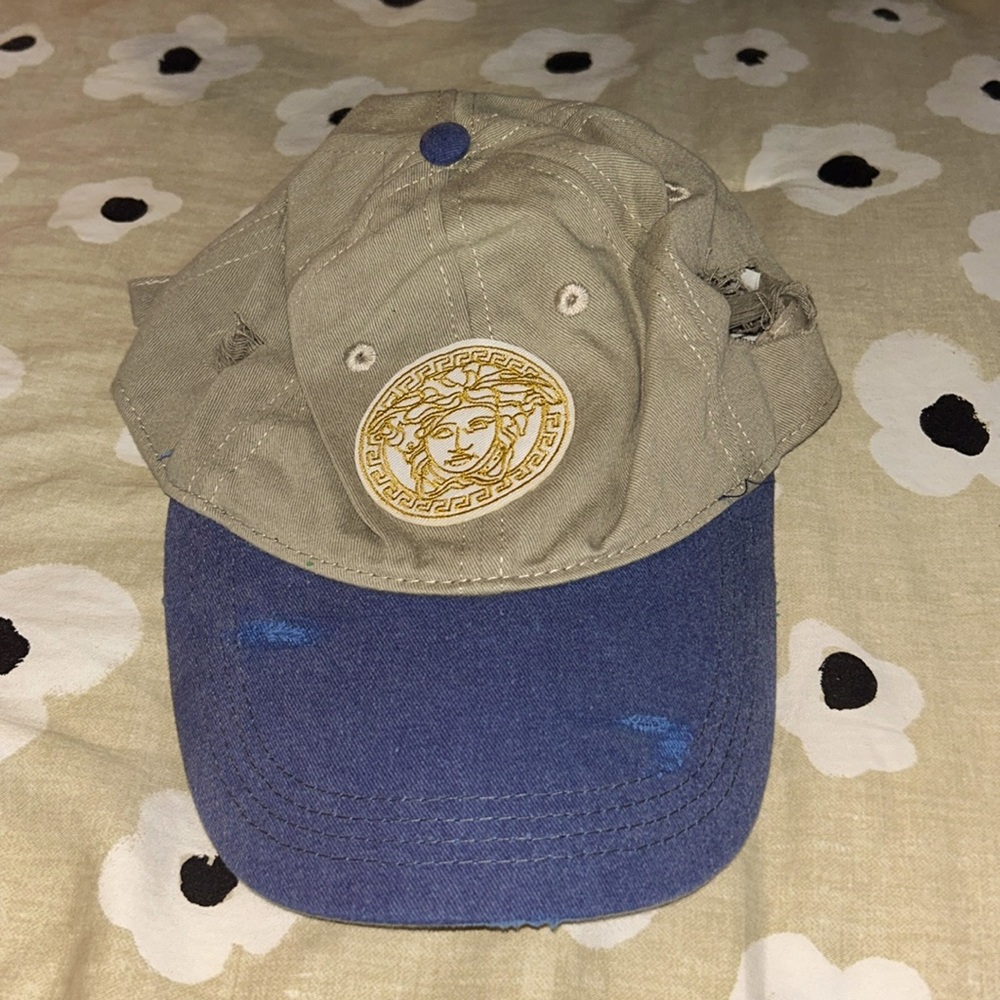 Distressed denim handmade hat unisex